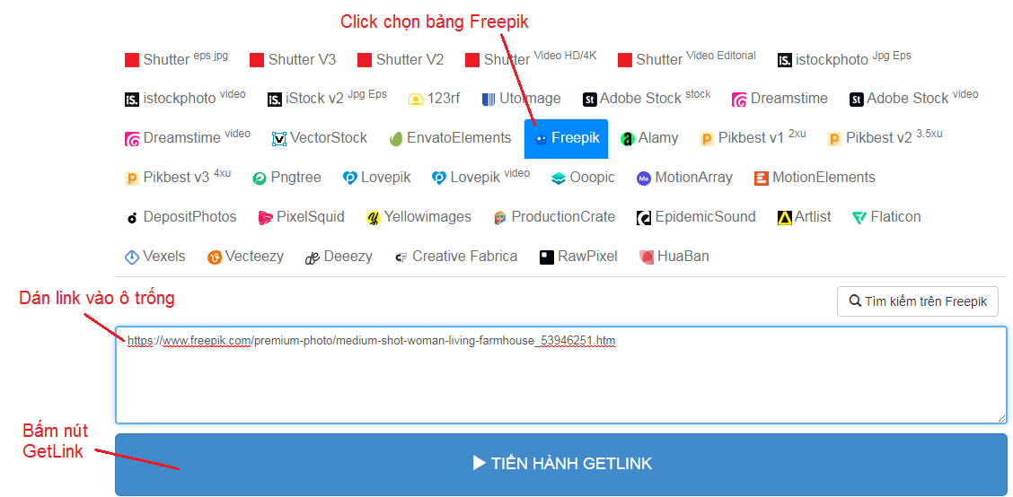 Hướng dẫn GetLink freepik premium